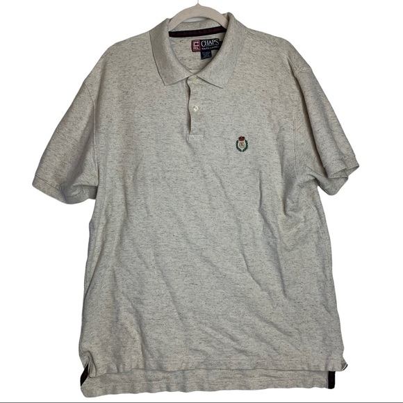 Chaps Ralph Lauren Cotton Linen Blend  Polo T-Shirt Size Large - Picture 1 of 9